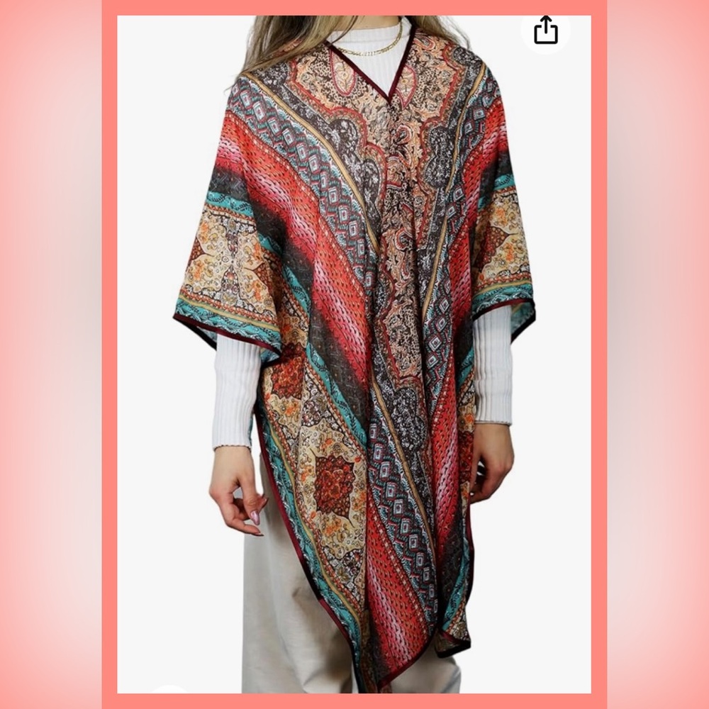 New! Elegant Spring & Summer Poncho.